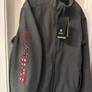 Ariat charcoal gray Performance Jacket with Zip-Up size L